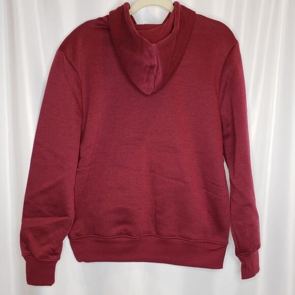 Hooded Sweatshirt with Kangaroo Pocket Burgundy Small, Galaxy by Harvick NEW - Picture 2 of 6